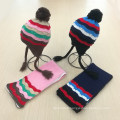 Kids Children Winter Earmuff Warm Scarf Hat Set Knitted Scarf (SK423S)